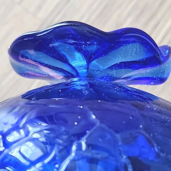 Glassworks Colorado Liquid Candle Cobalt Blue Art Glass Rare Handblown Oil Lamp - Picture 11 of 12